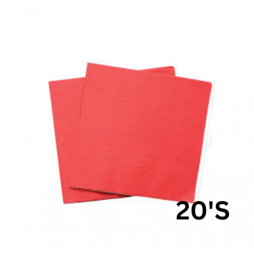 SERVIETTES PLAIN RED 20'S SERVIETTES PLAIN RED 20'S